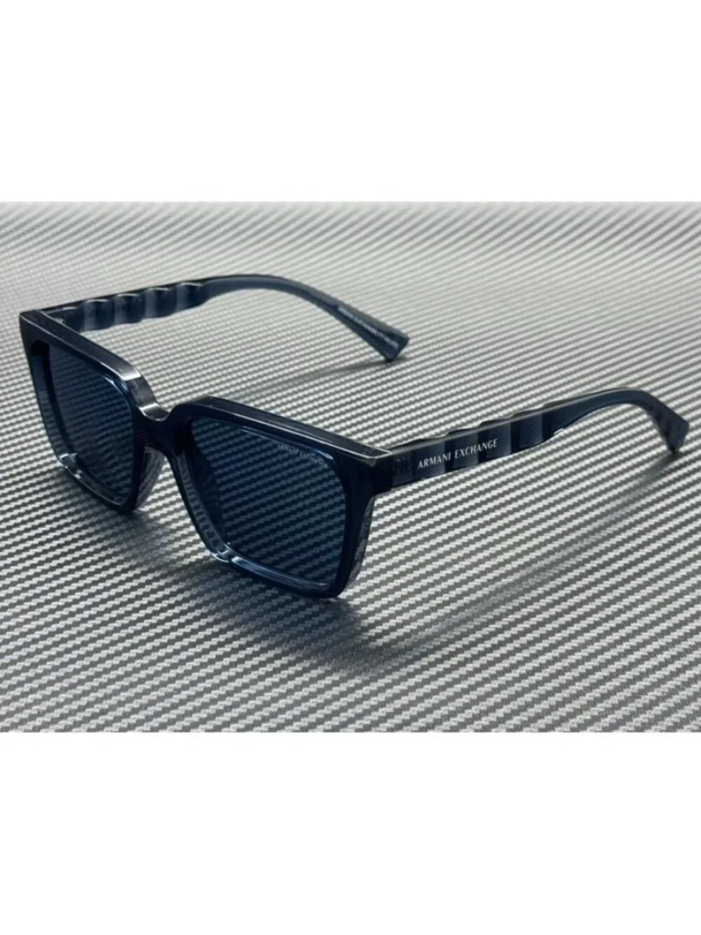 New Armani Exchange Men Blue Transparent Sunglasses 56-17-145